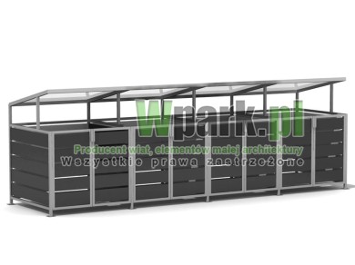 Osłona śmietnikowa AluBOKS 12 z dachem