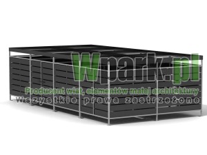 Wiata 08 aluminiowa 4000 mm na 8000 mm drzwi x 2