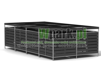 Wiata 08 aluminiowa 4000 mm na 8000 mm drzwi x 2