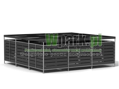 Wiata 08 aluminiowa 6000 mm na 6000 mm drzwi x 2