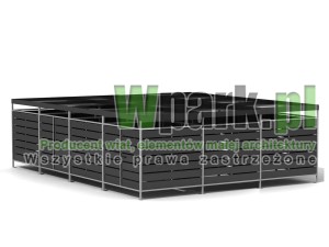 Wiata 08 aluminiowa 6000 mm na 8000 mm drzwi x 2