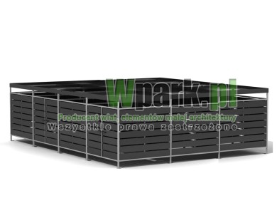 Wiata 08 aluminiowa 6000 mm na 8000 mm drzwi x 2