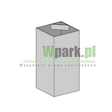 Wyciągany pojemnik synkowany do Kosza PARK 02 drewno 40 L