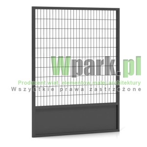 Moduł ściany bocznej lub tylnej wysokość 2000 mm szerokość 2000 mm wypełnienie siatka metalowa z blachą