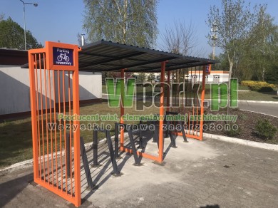 Wiata na rowery EASY 02 - na 12 rowerów ze stojakami na rowery