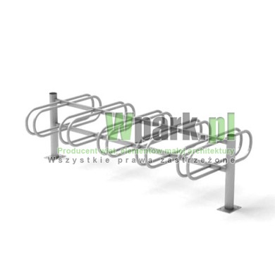 Stojak  rowerowy aluminiowy na 10 stanowisk (kod:3060/10P/A/PW)