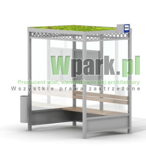 Wiata TREN 04 z zielonym dachem 