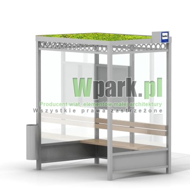 Wiata TREN 04 z zielonym dachem 