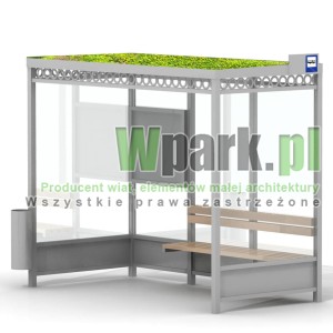 Wiata TREN 05 z zielonym dachem