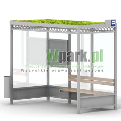 Wiata TREN 05 z zielonym dachem