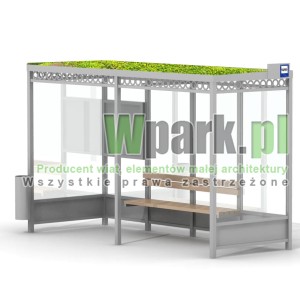 Wiata TREN 06 z zielonym dachem