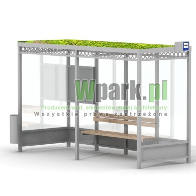 Wiata TREN 06 z zielonym dachem