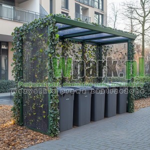 Wiata śmietnikowa Zielona 01