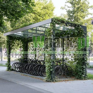 Wiata rowerowa Zielona 02