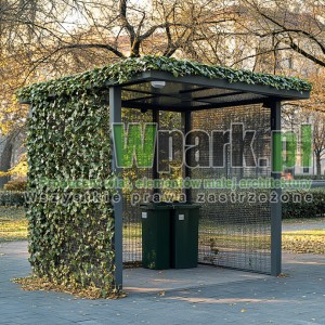 Wiata śmietnikowa Zielona 02