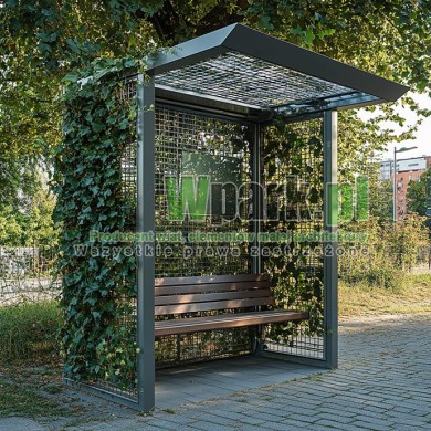 Wiata przystankowa Zielona 06