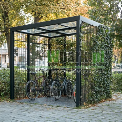 Wiata rowerowa Zielona 04