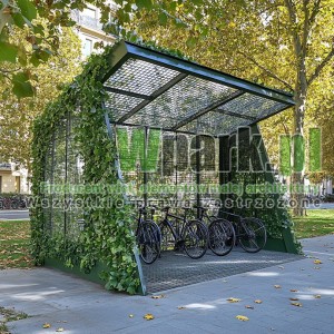 Wiata rowerowa Zielona 05