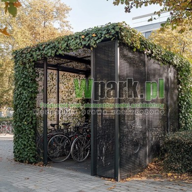 Wiata rowerowa Zielona 08