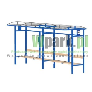 Przystanek HAPE 11 aluminiowy ściany poliwęglan komorowy