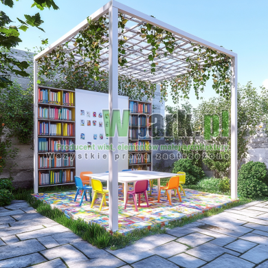 Wiata edukacyjne, altany szkolna – klasa pod chmurką 02