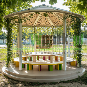 Wiata edukacyjne, altany szkolna – klasa pod chmurką 03