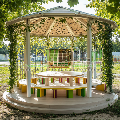 Wiata edukacyjne, altany szkolna – klasa pod chmurką 03