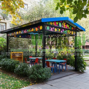 Wiata edukacyjne, altany szkolna – klasa pod chmurką 05