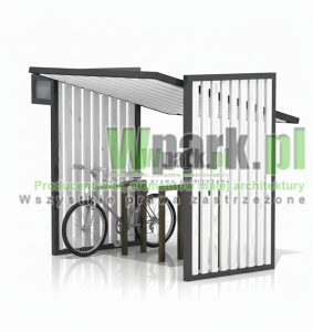 Wiata na rowery EASY 01 - na 6 rowerów ściany drewno