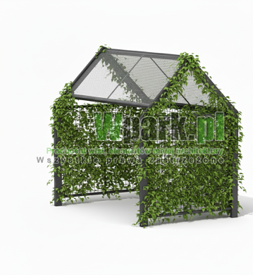 Wiata na rowery HOME - na 8 rowerów  z siatką na rośliny