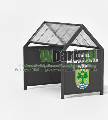 Wiata na rowery HOME - na 8 rowerów  z dowolnymi napisami