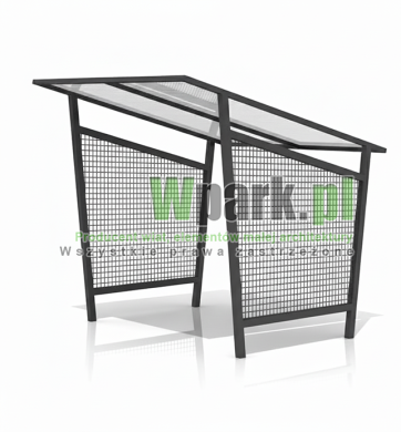 Wiata na rowery SWED 01 - na 6 rowerów ściany siatka stalowa na rośliny