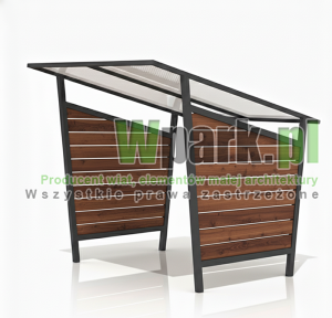 Wiata na rowery SWED 01 - na 6 rowerów ściany drewno