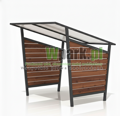 Wiata na rowery SWED 01 - na 6 rowerów ściany drewno