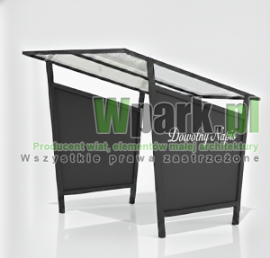 Wiata na rowery SWED 01 - na 6 rowerów ściany blacha wycinana laserowo dowolny napis lub kształt 