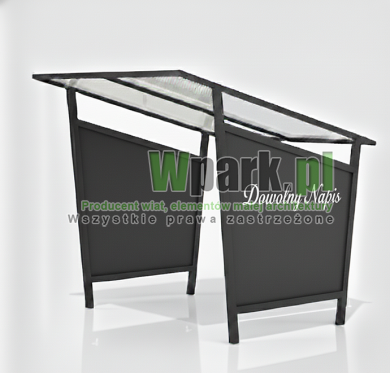 Wiata na rowery SWED 01 - na 6 rowerów ściany blacha wycinana laserowo dowolny napis lub kształt 