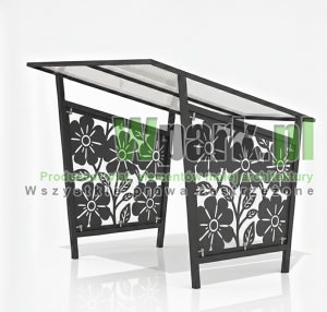 Wiata na rowery SWED 01 - na 6 rowerów ściany blacha wycinana laserowo