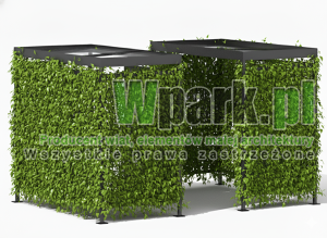 Wiata MINI 06 zielona ściany kraty na rośliny