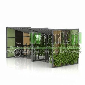 Wiata na rowery PUZL 02  - na 12 rowerów ZIELONA