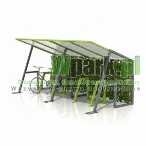 Wiata na rowery POLO 02 - na 14 rowerów ZIELONA