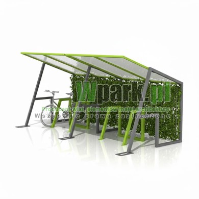Wiata na rowery POLO 02 - na 14 rowerów ZIELONA