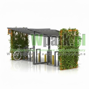 Wiata na rowery FUNK 02 - na 12 rowerów ZIELONA