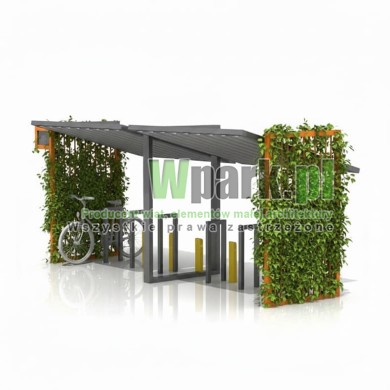 Wiata na rowery FUNK 02 - na 12 rowerów ZIELONA