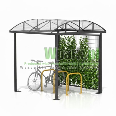 Wiata na rowery DECO 04  - na 6 rowerów ZIELONA