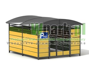 Wiata na rowery DECO 11 zamykana - na 13 rowerów