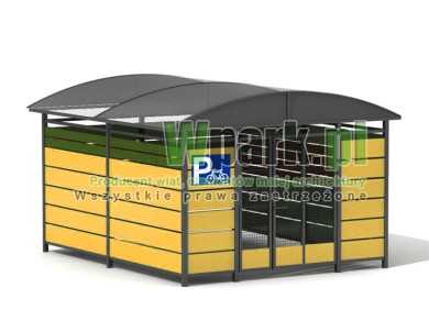 Wiata na rowery DECO 11 zamykana - na 13 rowerów