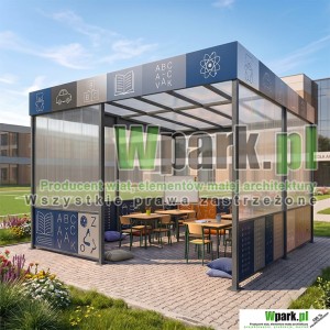 Wiata edukacyjna, altana szkolna – klasa pod chmurką 08