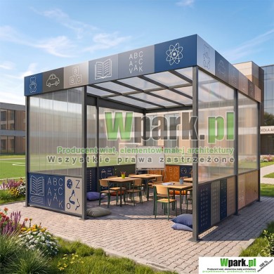 Wiata edukacyjna, altana szkolna – klasa pod chmurką 08