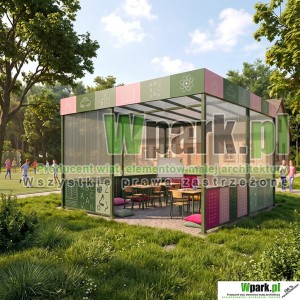 Wiata edukacyjna, altana szkolna – klasa pod chmurką 09