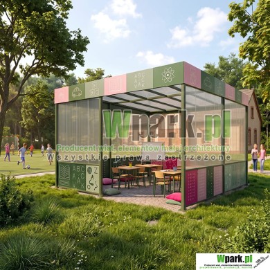 Wiata edukacyjna, altana szkolna – klasa pod chmurką 09